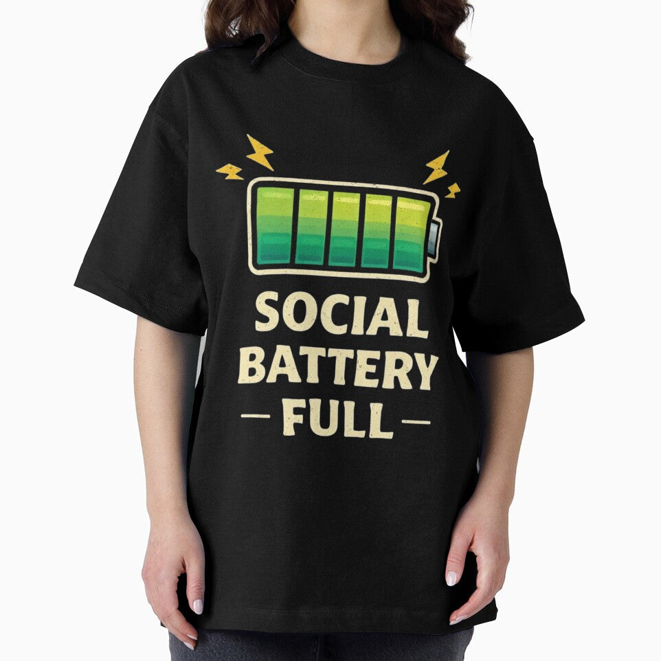Social Battery Full Funny Extrovert Humor Design by Tropivaro