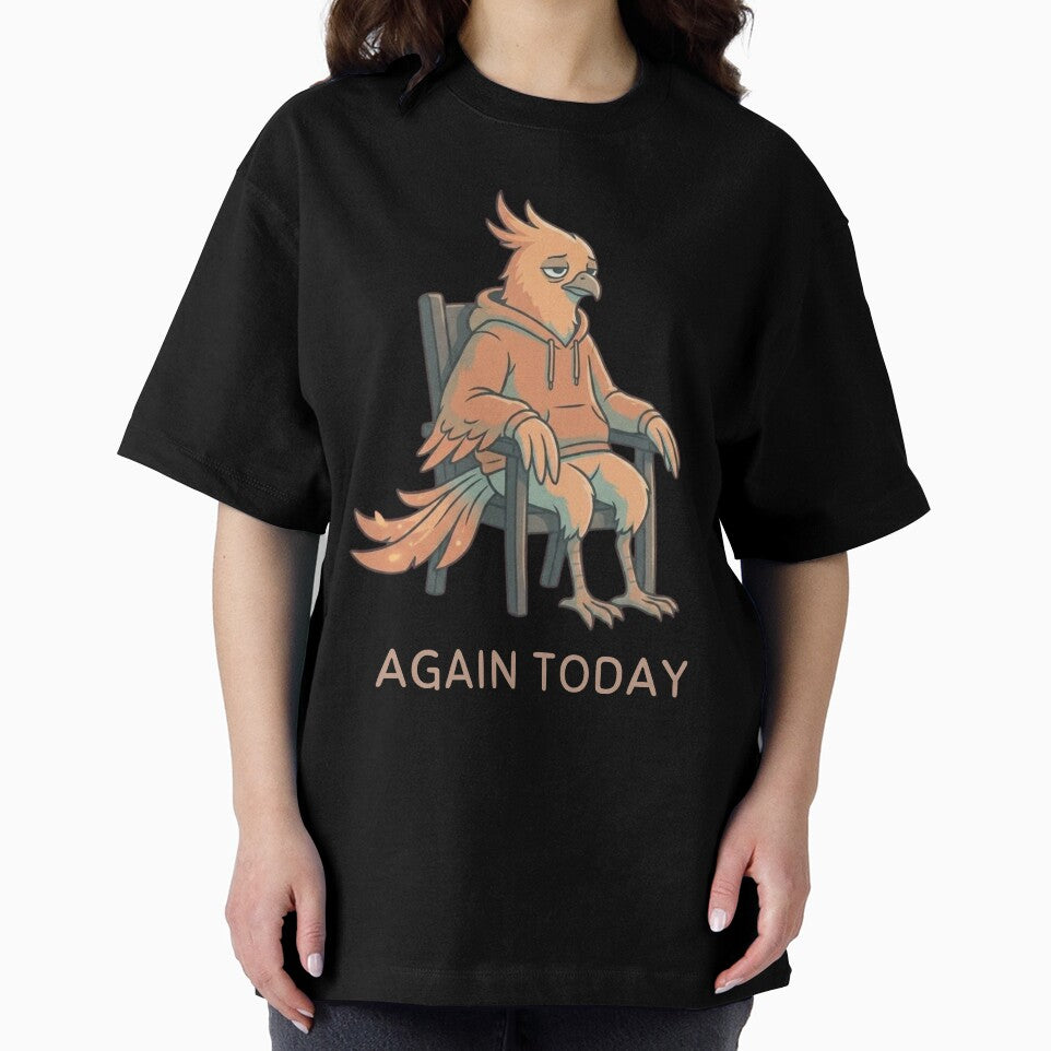 Again Today Phoenix Shirt – Minimal Tired Mood Vintage Style Tee by Mythic Ink Studio