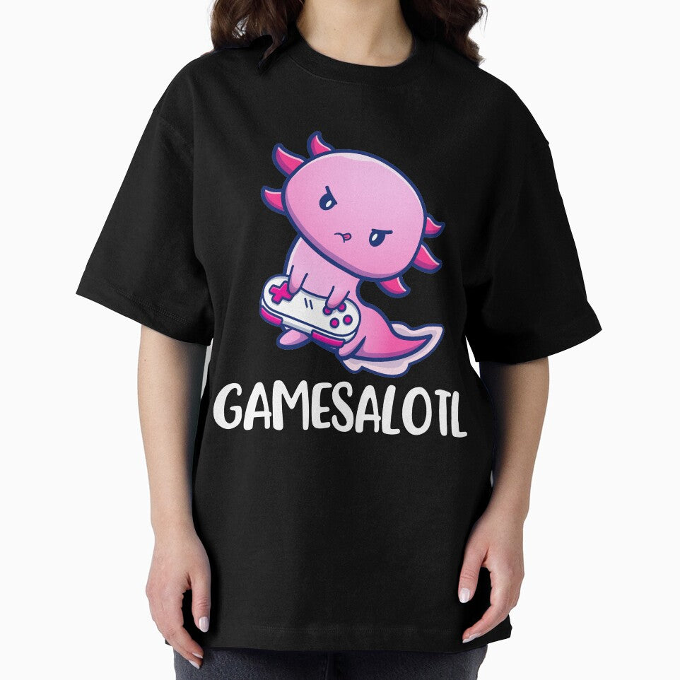 Gamesalotl Funny Axolotl Playing Video Games by seasonings