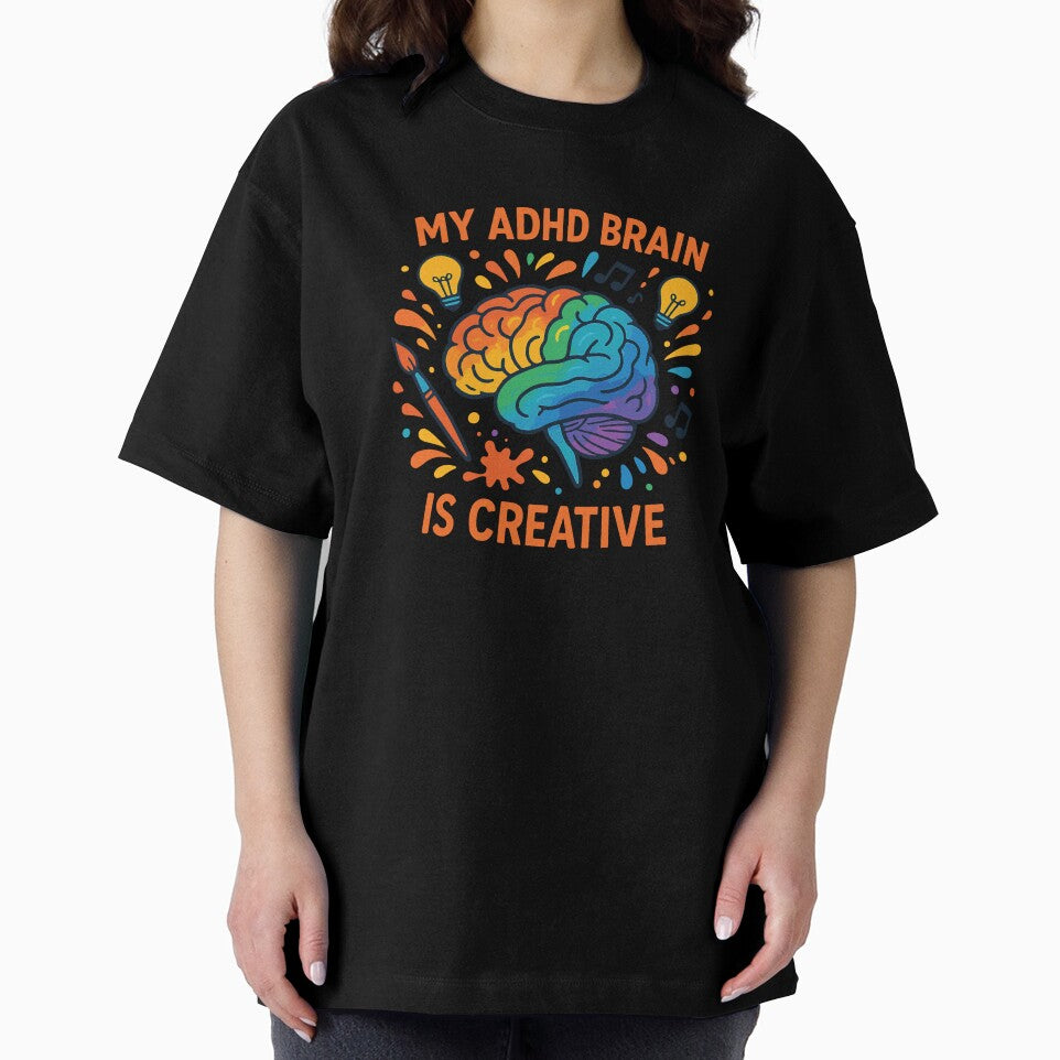 My ADHD Brain is Creative - Positive ADHD Awareness" by Feline Rockstars