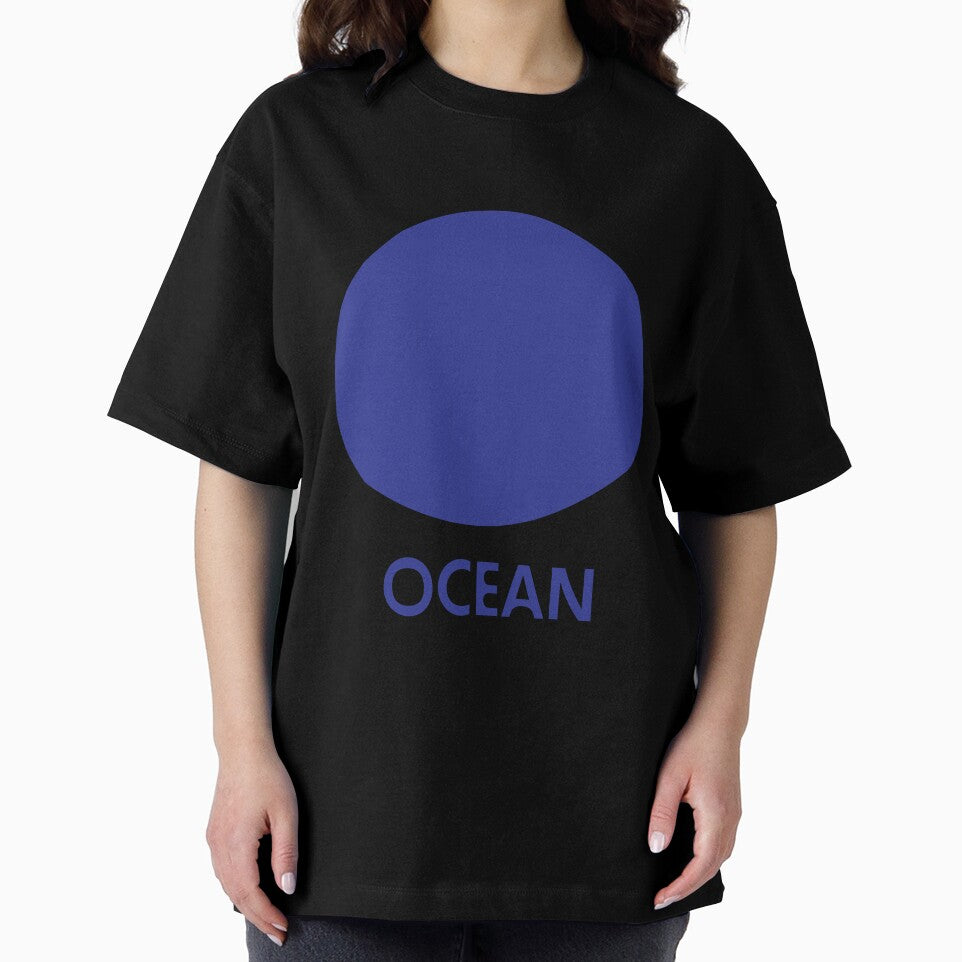 Ocean - Blue - Classic Tshirt - Crewneck tee, Ocean life, Diver, Swimmer, Water Baby, Organic, bold graphics by These-Things