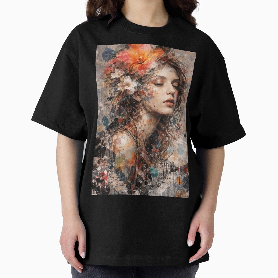 Soft Abstract Girl with Flowers by kavionest