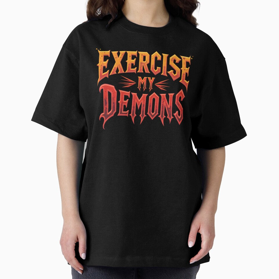 Exercise My Demons Funny Workout Motivation by printedartgoods