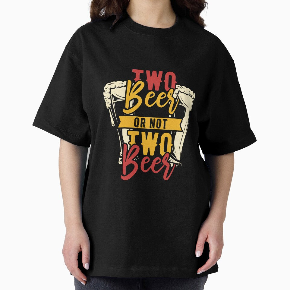 Two Beer or not Two Beer Funny Drinking Design by Pavel Polyansky