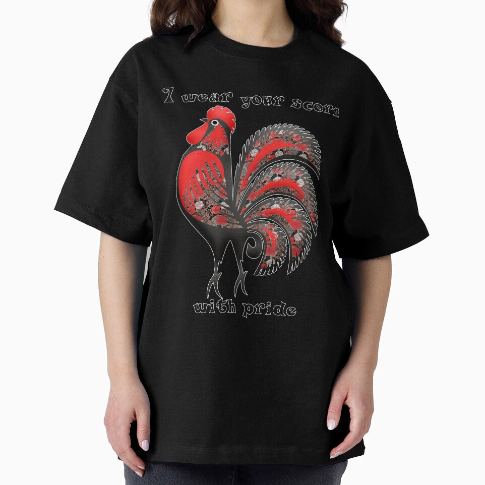 I wear your scorn with pride (rooster) by SolidEarthArt