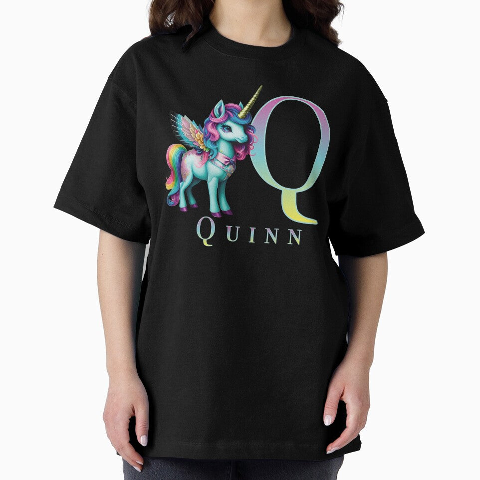 Quinn name with a cute unicorn by Lubellebubble20