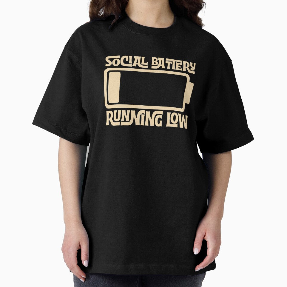 Retro social battery running low light by kreativdesigns_
