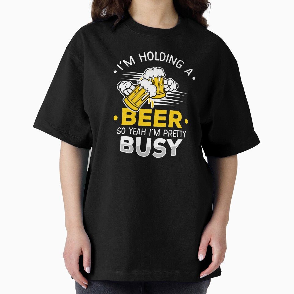 Beer Lover Master I'm Holding A Beer Busy Gift Idea by haselshirt