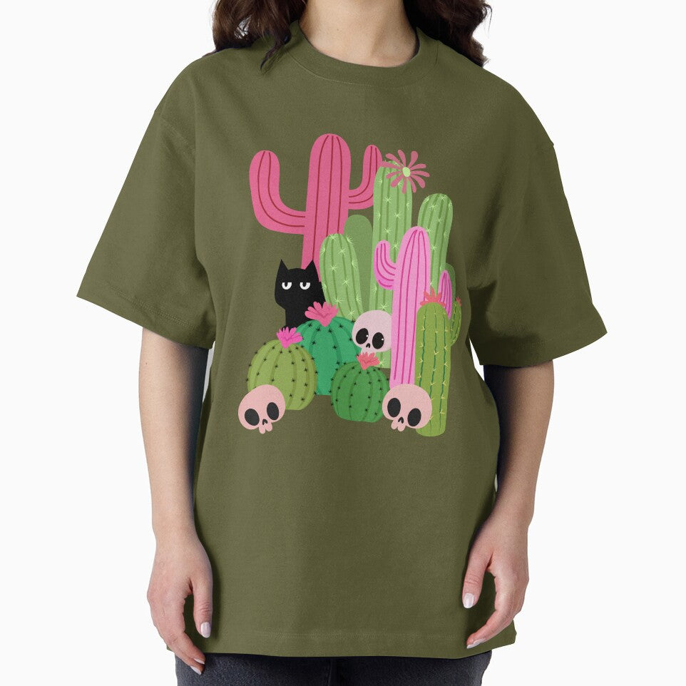 Desert cactus kitty hiding spot by InkRiot Studios