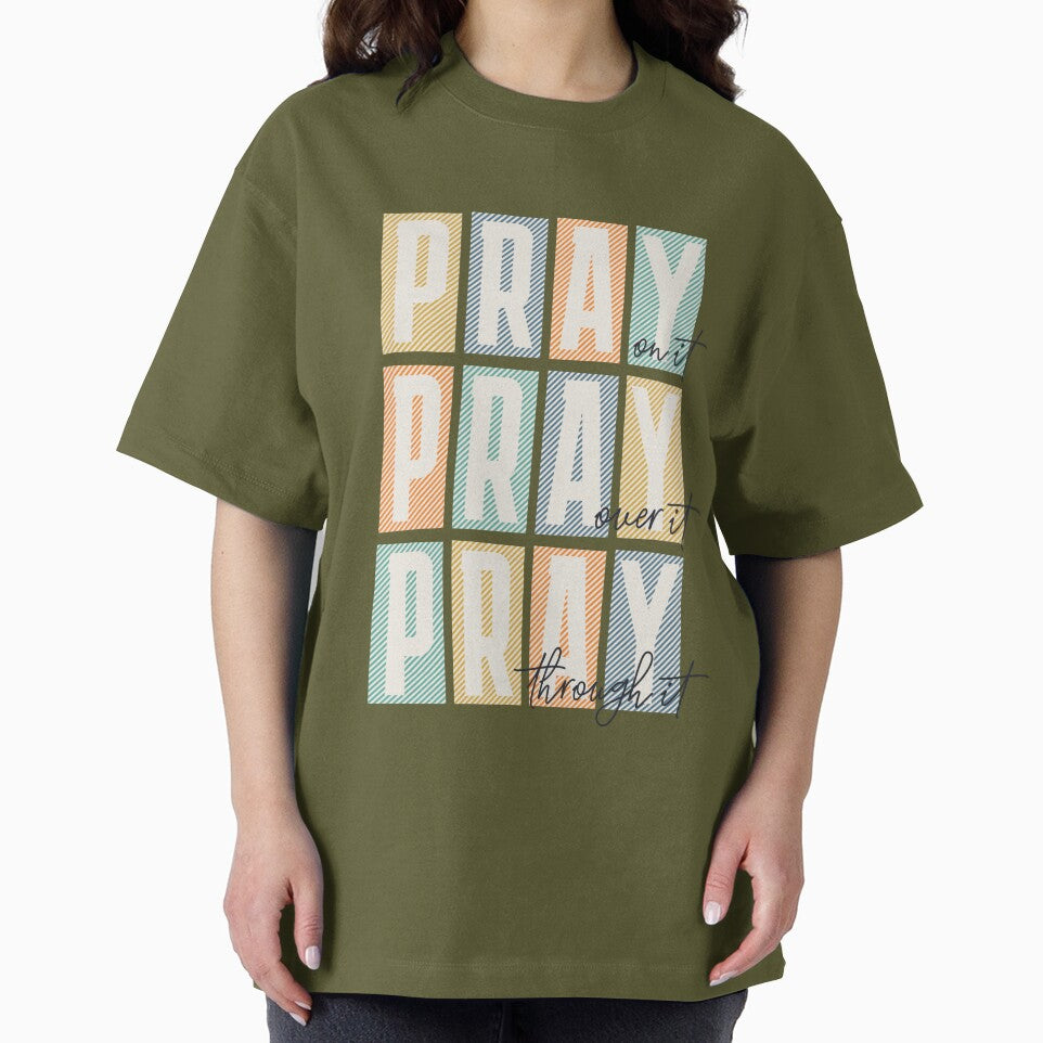 Pray on it Pray over itPray through it Trendy Christian by WeBearFruit