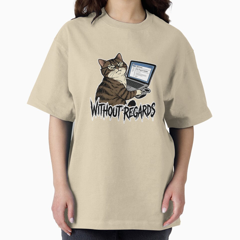 Angry Corporate Cat Answering Emails - Relatable Office Humor by thernaX
