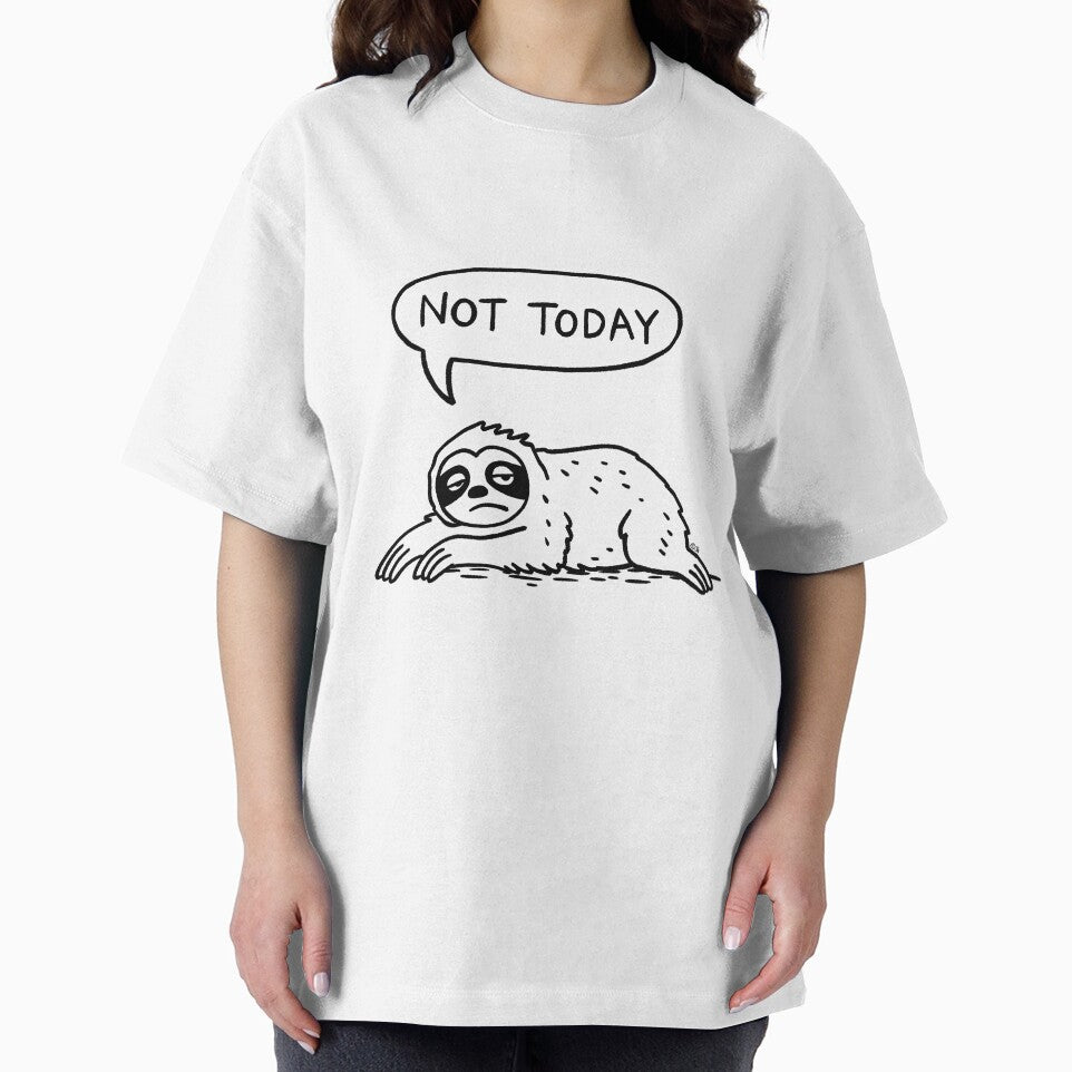 Lazy Sloth Doodel -Not today by PickledjoArt