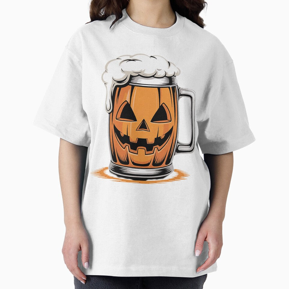 Beer Lover Pumpkin Halloween Funny Drinking Beer by DONALDMCKI