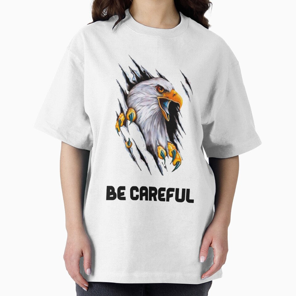 Be careful Design of an eagle tearing a T-shirt by coolt-sherit