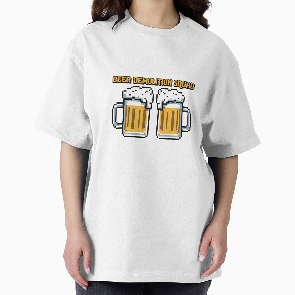 Pixel Art Beer Mugs with Overflowing Foam by Bloomkept