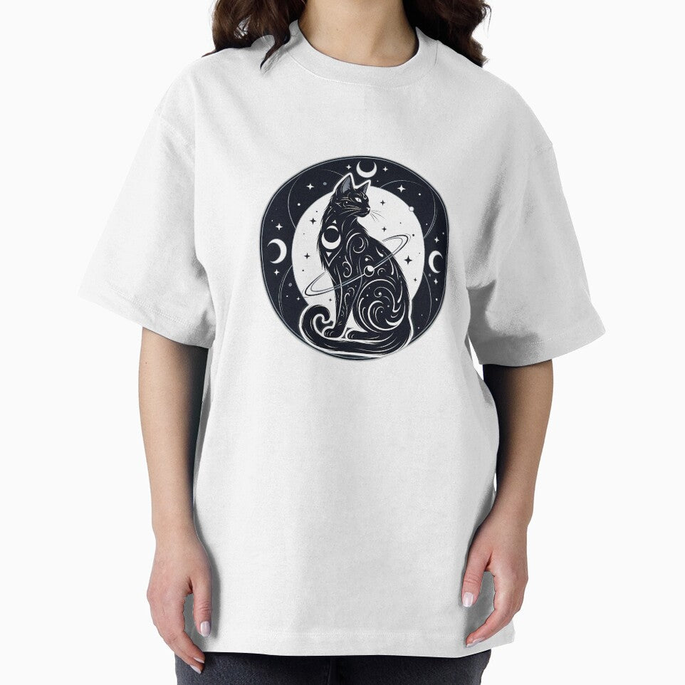 Celestial Goth Cat Oracle Crest by IllumeInk