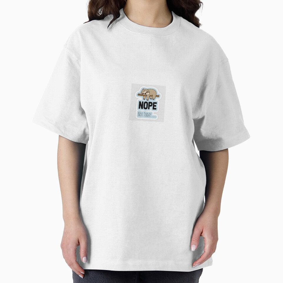 nope not today cute aesthetic sticker for genz by MoodByte