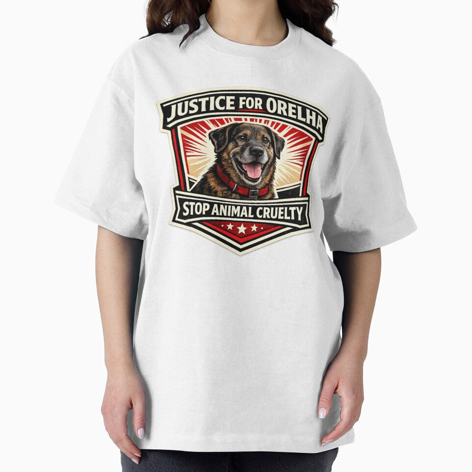 Justice for Orelha Stop Animal Cruelty Dog Badge by rocknrollstyles