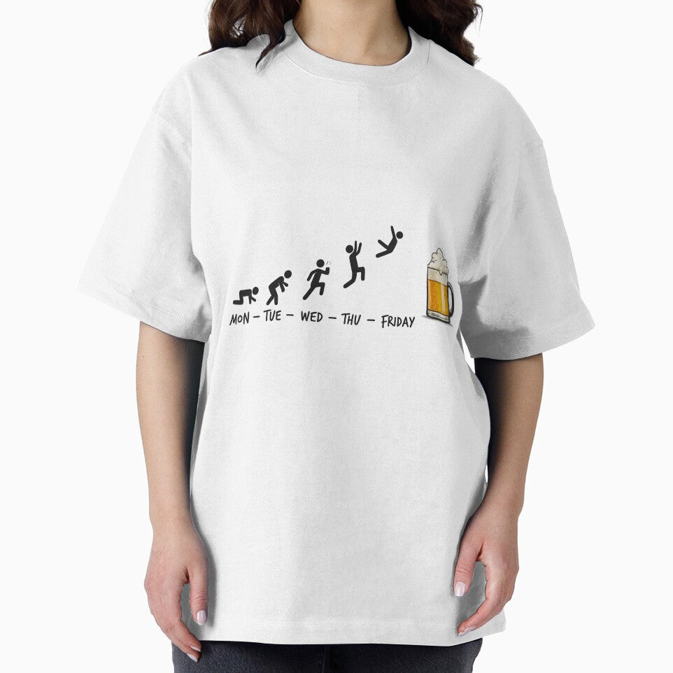 Monday to Friday Evolution – Funny Beer Weekend Design by Szapeee