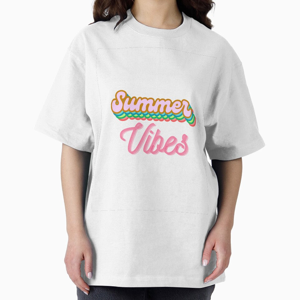 "Summer Vibes" Aesthetic and Simple Tees by Randomartsies