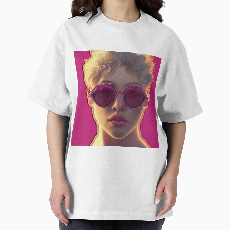 Portrait of Woman with Large Pink Sunglasses by katiebca2