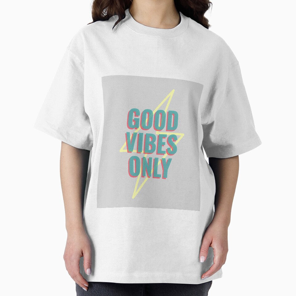 Good Vibes Only 2 Color Text T-shirt by stepstogreen