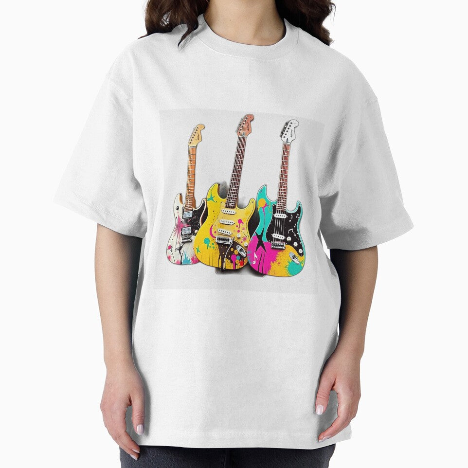 Graffiti Style Guitars with Musical Notes by sharon1210