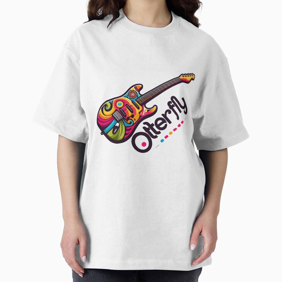 Otterfly colorful hippie guitar by OtterDesigns
