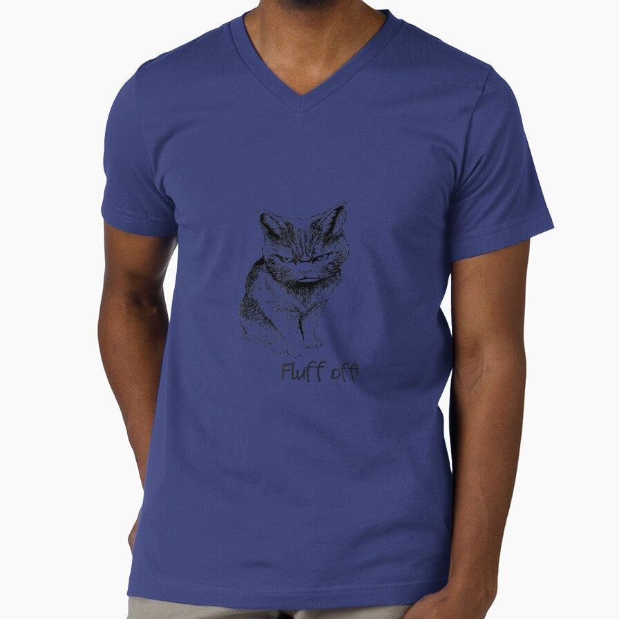 Fluff Off Cat Raglan Baseball Tee by SergeGamelin