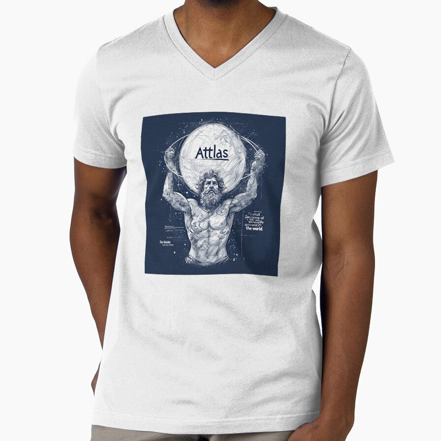 Atlas Titan T-Shirt - Cosmic Strength Design by Elevaura