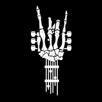 Rock & Roll Skeleton Guitar Music Lover Gift Hoodie