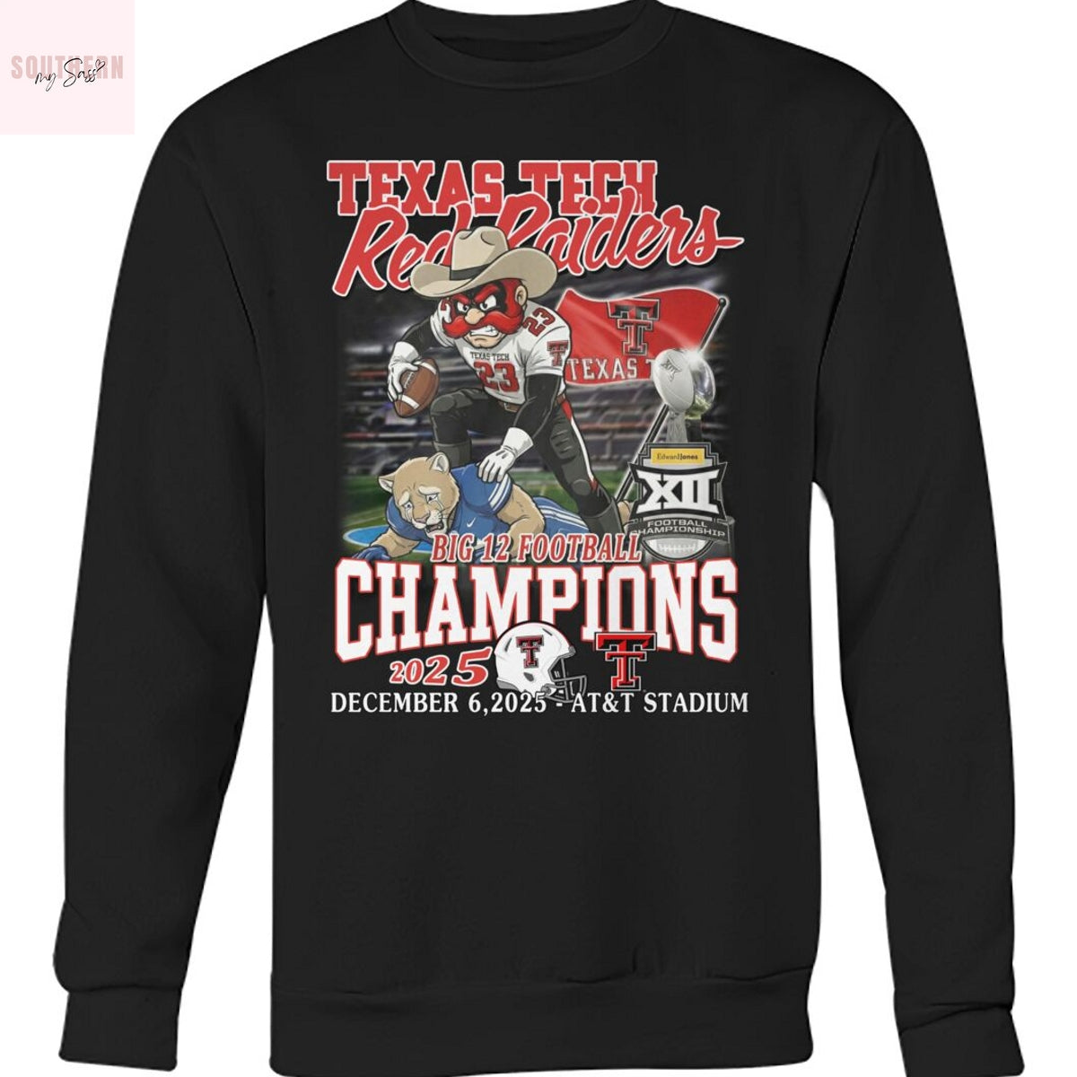 Texas Tech Red Raiders as the 2025 Big 12 Football Champions Unisex