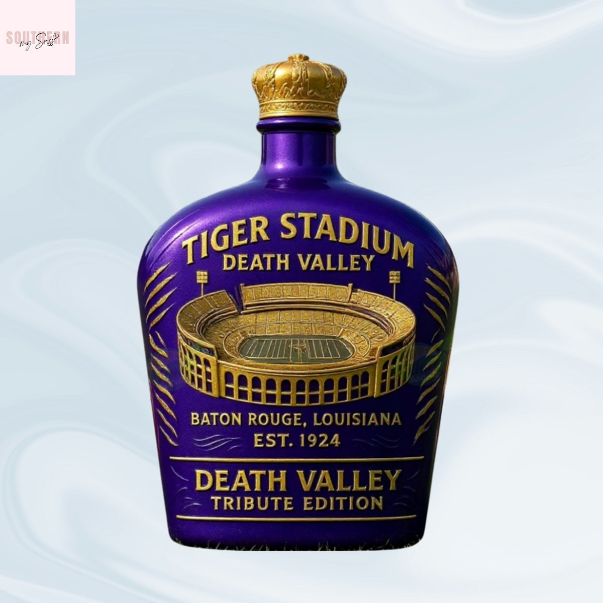 Tiger Stadium Death Valley Whiskey Bottle