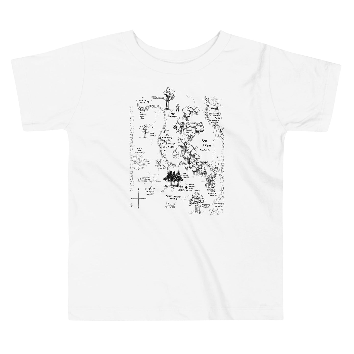 100 Acre Map Kid's Toddler Tee