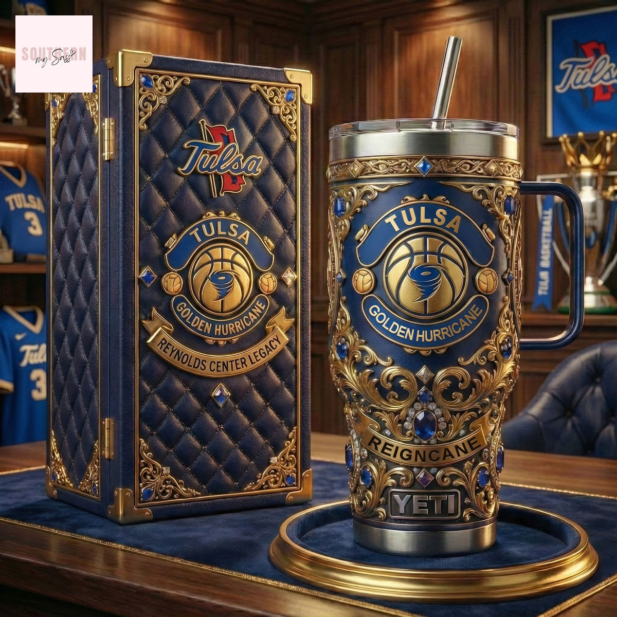 Tulsa Golden Hurricane Basketball Reigncane Tumler