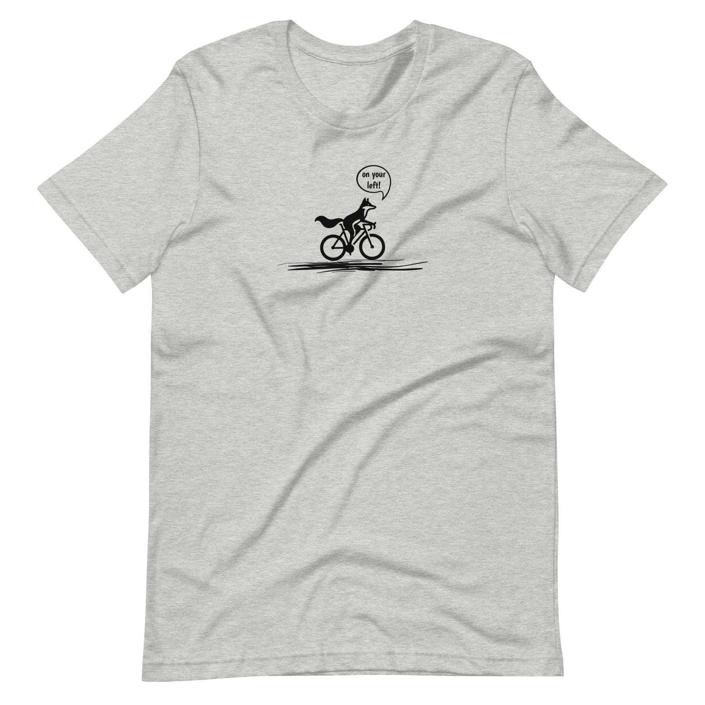 Woodland Cyclist Fox - On Your Left - Unisex T-shirt