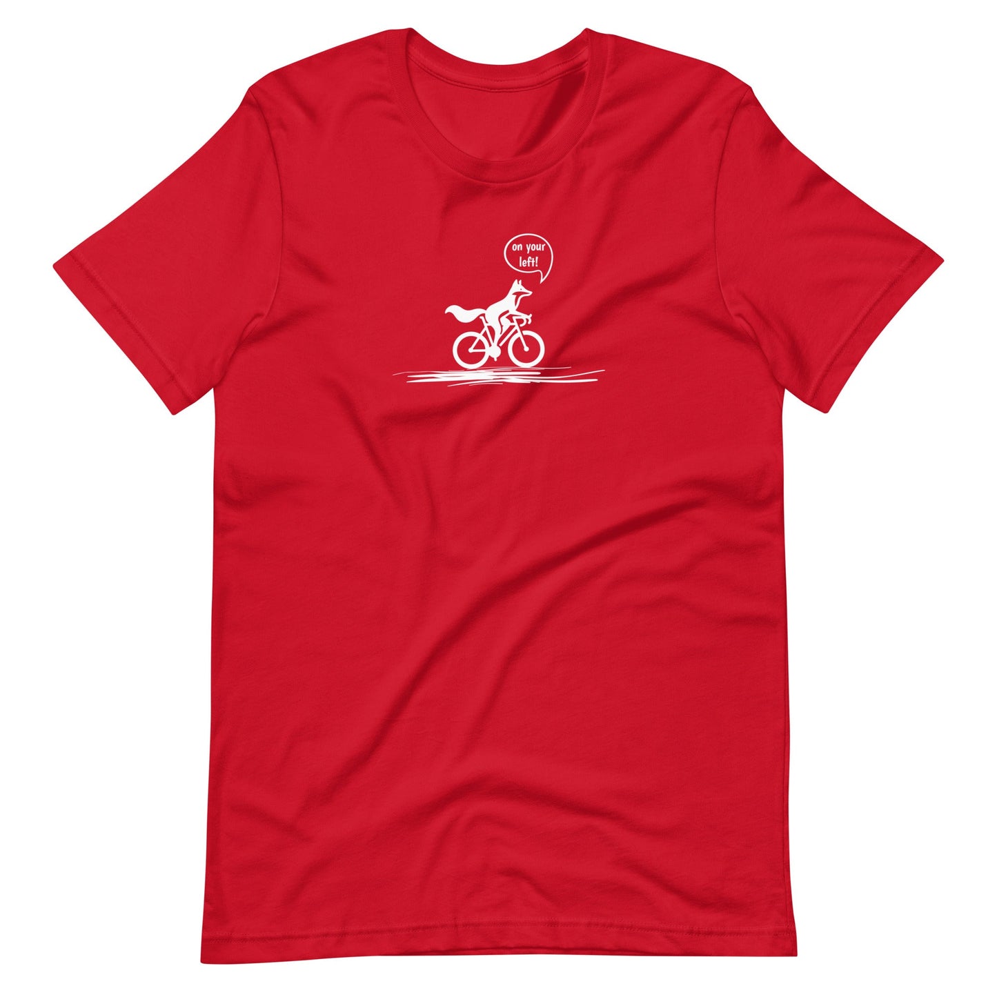 Woodland Cyclist Fox - On Your Left - Unisex T-shirt