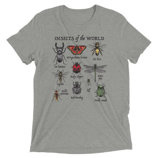 Insects Of The World Men's Tri-Blend Tee