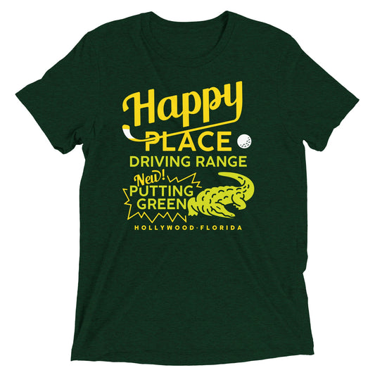 Happy Place Driving Range Men's Tri-Blend Tee