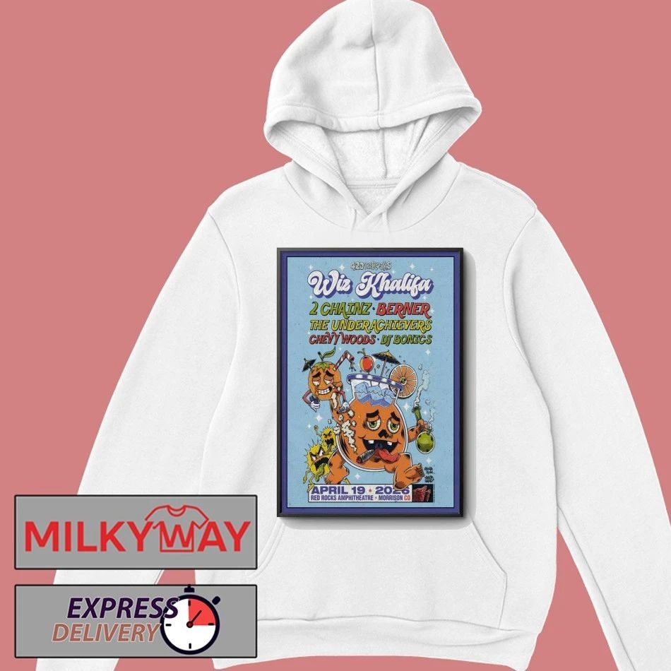 Wiz Khalifa At Red Rocks Amphitheatre On Apr 19 2026 Poster shirt