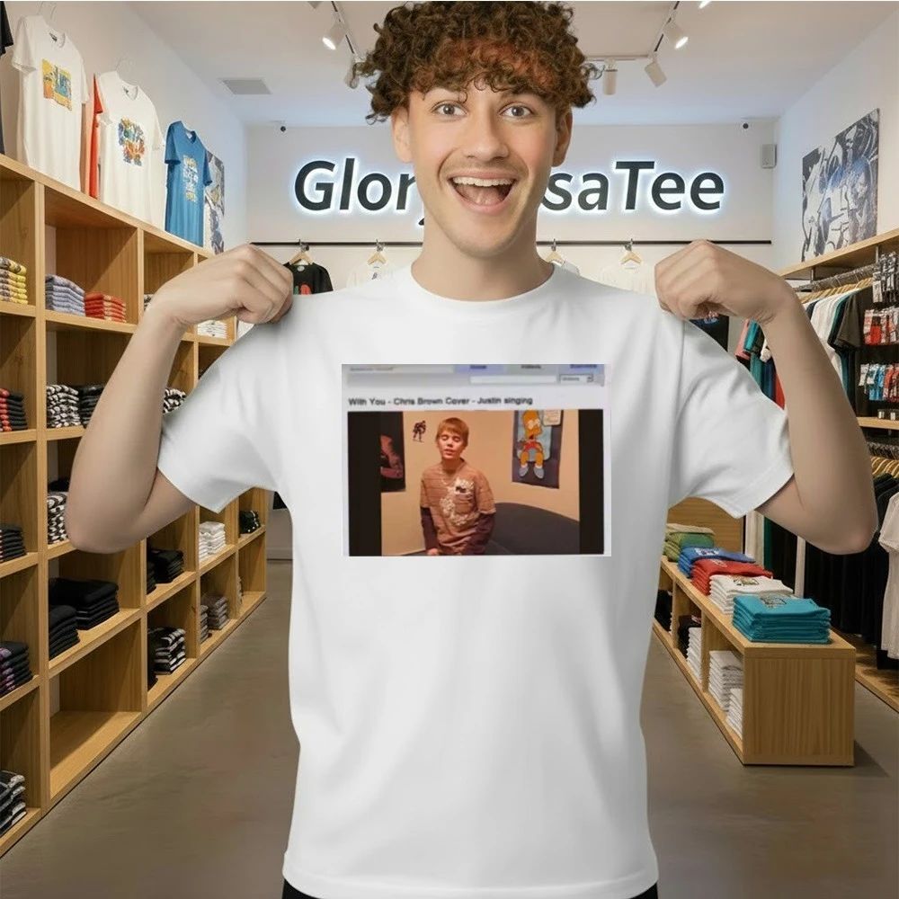 Justin Bieber Wearing With You Chris Brown Cover T-Shirt