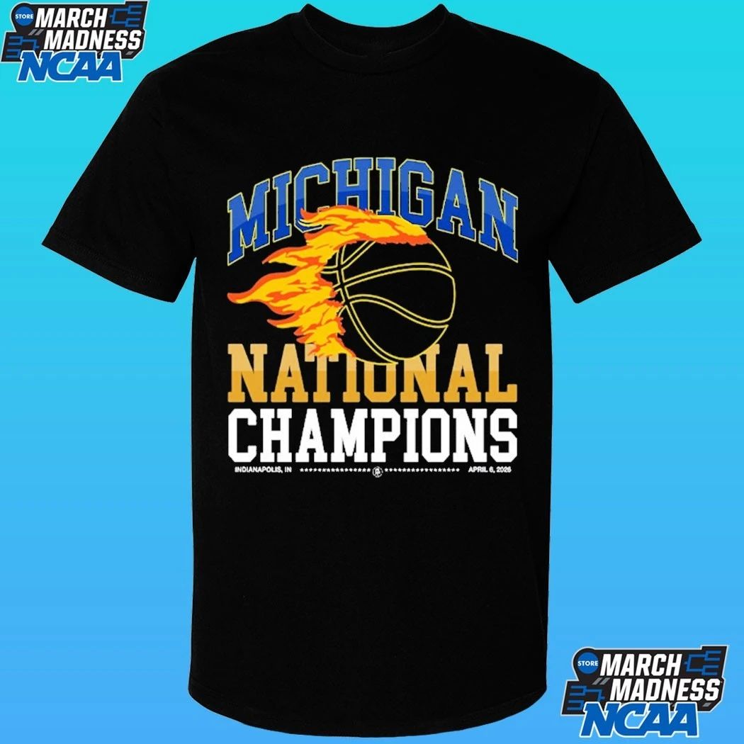 Michigan Wolverines National Champions Flames Shirt
