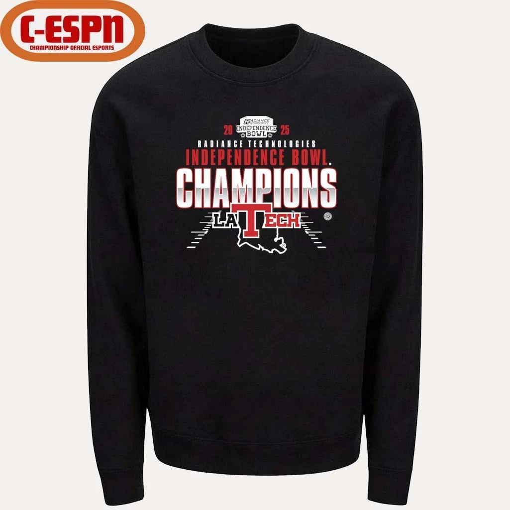 Louisiana Tech Bulldogs 2025 Radiance Technologies Independence Bowl Champions Official T-Shirt