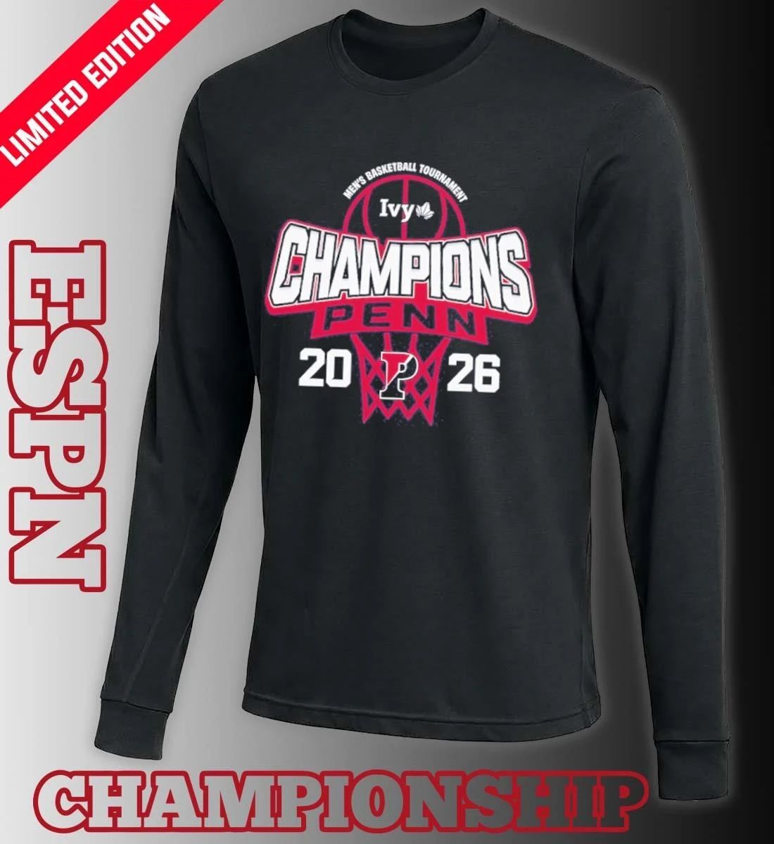 Pennsylvania Quakers Men’s Basketball Ivy League Tournament Champions T-Shirt