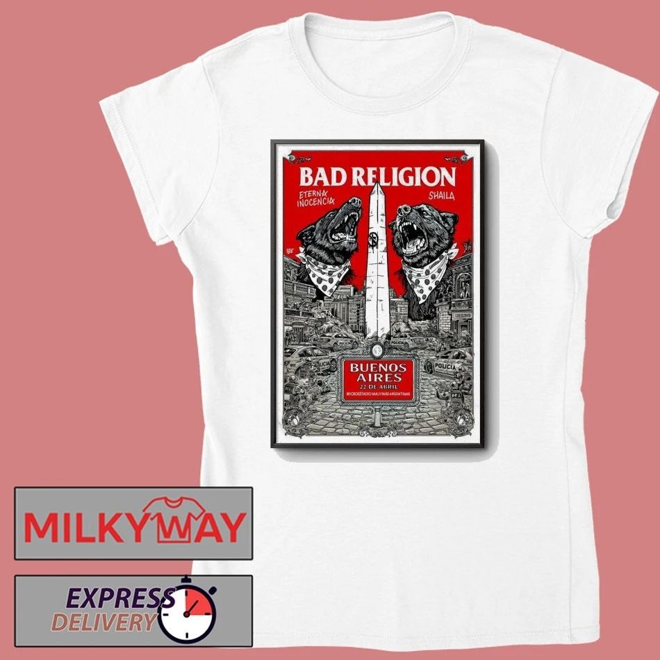 Bad Religion Buenos Aires Argentina On Apr 22 2026 Tour Poster shirt