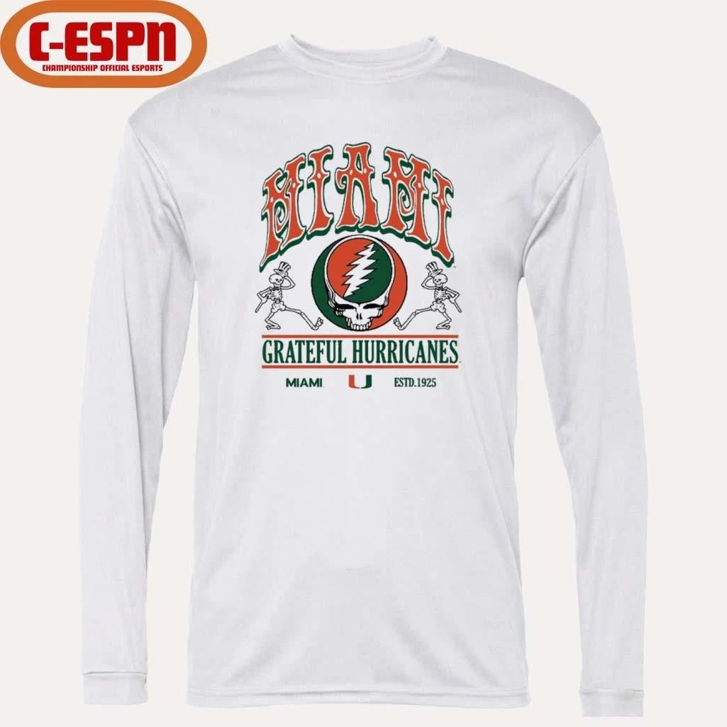 University Of Miami X Grateful Hurricanes Shirt