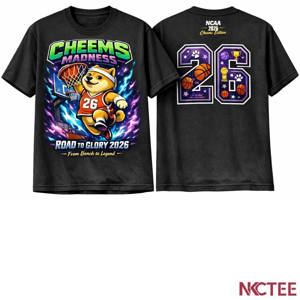 NKCtees Cheems Madness 2026 NCAA Tournament Dunk Shirt – Funny Basketball Meme Tee
