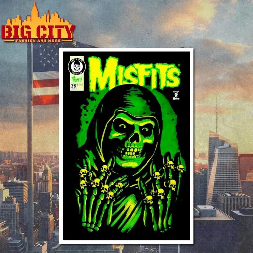 Misfits X Yesterdays WonderCon Anaheim 2026 Exclusives Emerald Hell Crimson Ghost Reaper Shirt