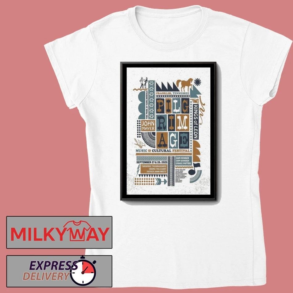 Pilgrimage Music Festival September 27 & 28, 2025 Franklin, Tennessee Poster shirt