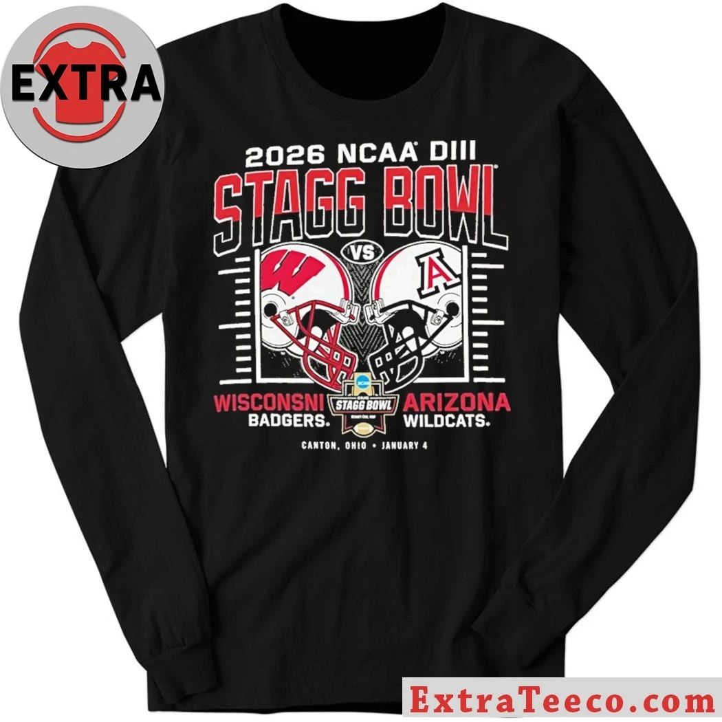 Commemorating the 2026 NCAA Stagg Bowl DIII game between the Wisconsin Badgers and Arizona Wildcats on January 4th in Canton, Ohio Shirt